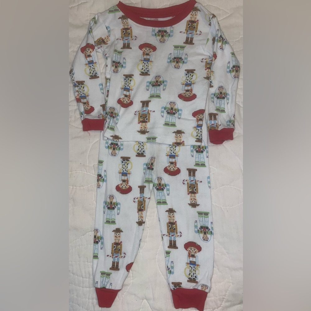 Toy Story 2T unisex Disney/Pixar Woody&Buzz&Jessie nutcracker cotton pj’s set.